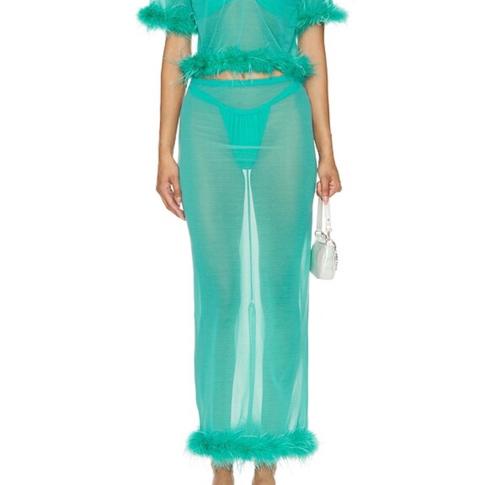 BRAND NEW REVOLVE X LOVERS + FRIENDS "AZIZA SHEER SKIRT" - XXS
